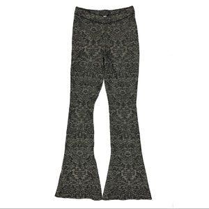 Free People S Lurex Sweater Flare Metallic Pants